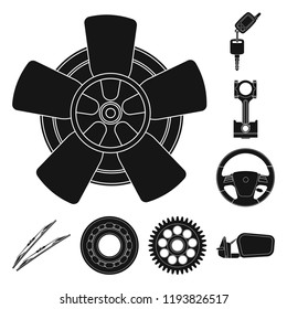 Vector design of auto and part icon. Set of auto and car stock vector illustration.