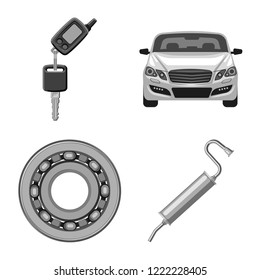 Vector design of auto and part icon. Collection of auto and car vector icon for stock.