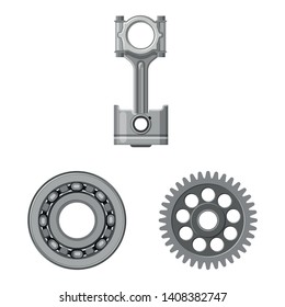 Vector design of auto and part icon. Collection of auto and car vector icon for stock.