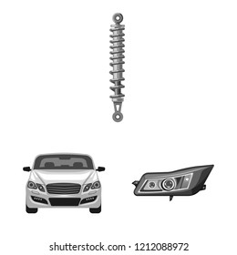 Vector design of auto and part logo. Collection of auto and car stock symbol for web.
