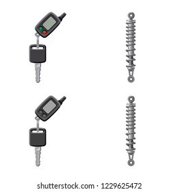 Vector design of auto and part logo. Set of auto and car stock symbol for web.