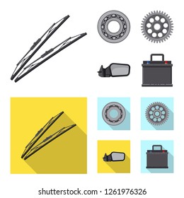 Vector design of auto and part logo. Collection of auto and car vector icon for stock.