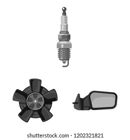 Vector design of auto and part sign. Collection of auto and car vector icon for stock.