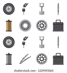 Vector design of auto and part sign. Collection of auto and car stock vector illustration.
