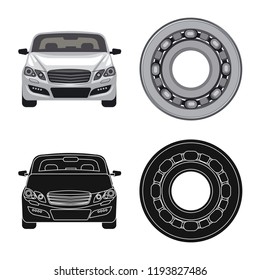 Vector design of auto and part symbol. Set of auto and car vector icon for stock.