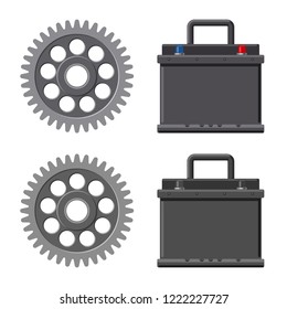 Vector design of auto and part symbol. Collection of auto and car stock vector illustration.