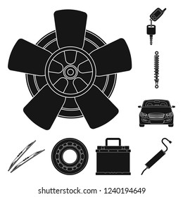 Vector design of auto and part symbol. Set of auto and car vector icon for stock.