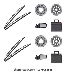 Vector design of auto and part symbol. Set of auto and car vector icon for stock.