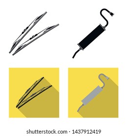 Vector design of auto and part symbol. Collection of auto and car stock symbol for web.