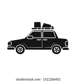 Vector design of auto and travel logo. Web element of auto and car vector icon for stock.