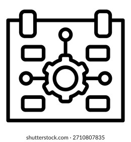 Estilo do Ícone de Aplicativo de Agendamento Automatizado de Design de Vetor
