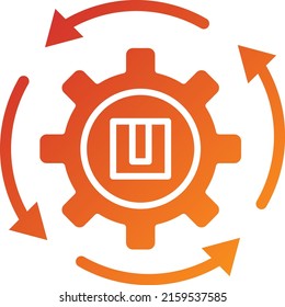 Estilo de icono de automatización de diseño de vectores