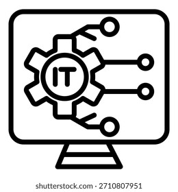 Diseño de Vector IT Automation Icon Style