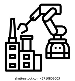 Vektordesign Automation Industrie Symbolstil