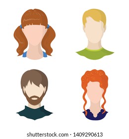 Vector design of avatar and dummy icon. Set of avatar and figure stock vector illustration.