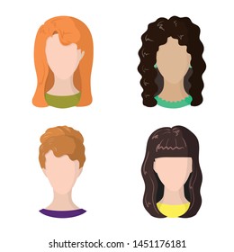 Vector design of avatar and dummy icon. Collection of avatar and figure vector icon for stock.