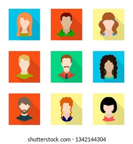 Vector design of avatar and dummy logo. Collection of avatar and figure stock vector illustration.