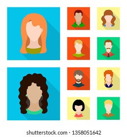 Vector design of avatar and dummy sign. Set of avatar and figure vector icon for stock.