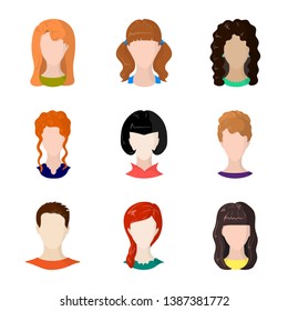 Vector design of avatar and dummy symbol. Collection of avatar and figure vector icon for stock.