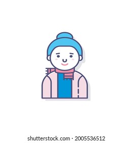 Diseño vectorial de iconos de avatares