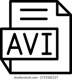Diseño de Vector AVI Icon Style