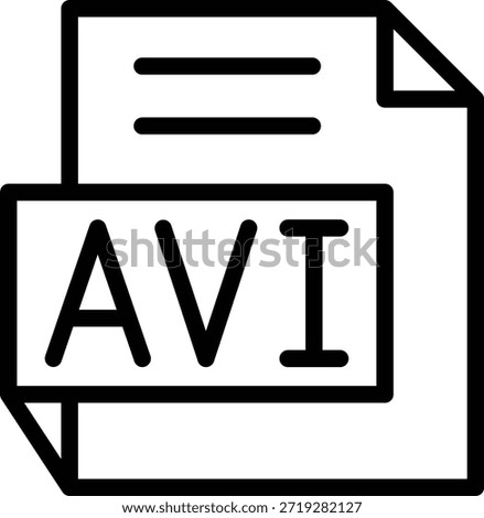 Vector Design AVI Icon Style