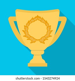 Vector design of award and cup symbol. Graphic of award and prize stock vector illustration.