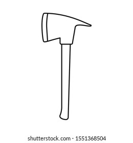 Vector design of ax and fireman symbol. Web element of ax and arms vector icon for stock.