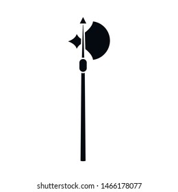 Vector design of ax and sword icon. Collection of ax and mace stock vector illustration.