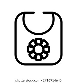 Vector Design Baby Bib Icon Style