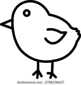 Estilo del icono del pollito del bebé del diseño del Vector