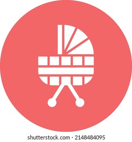 Diseño de vectores Estilo de iconos de Stroller de Bebé