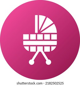 Diseño de vectores Estilo de iconos de Stroller de Bebé