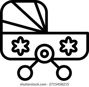 Vektordesign Baby Kinderwagen Symbolstil