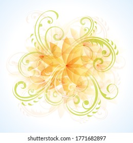 Vektordesign-Hintergrund mit abstrakten Blumenelementen.