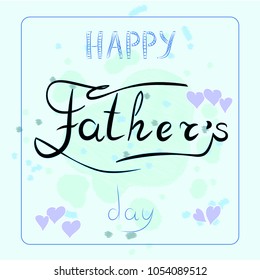 Vector design  background   with  art text  lettering for  card's and voucher's templates. Using for  the  sales banners  to holiday  Father's  day  