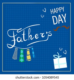 Vector design  background   with  art text  lettering for  card's and voucher's templates. Using for  the  sales banners  to holiday  Father's  day  