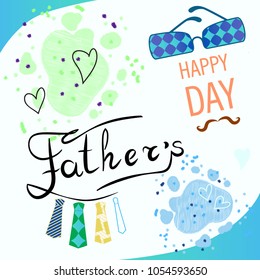 Vector design  background   with  art text  lettering for  card and voucher  templates. Using for  the  sales banners  to holiday  Father's  day  