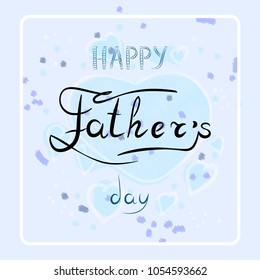 Vector design  background   with  art text  lettering for  card and voucher  templates. Using for  the  sales banners  to holiday  Father's  day  