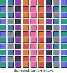 vector design background combination of many colors formed by neatly arranged square, triangular, oval patterns. Can be used for editing, wallpaper, printing, decoration, stickers and so on