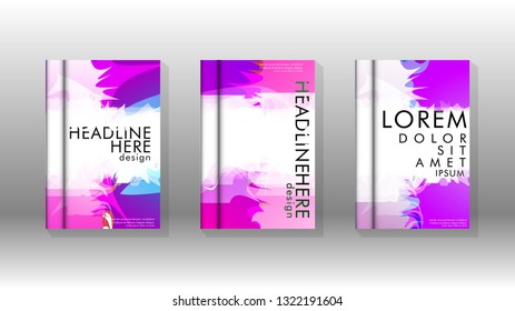 Vector design of background cover with colorful abstract spray patterns. Color mixture.