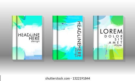 Vector design of background cover with colorful abstract spray patterns. Color mixture.