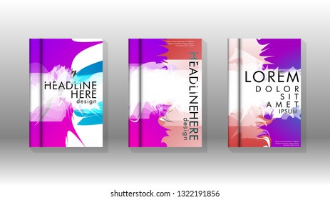 Vector design of background cover with colorful abstract spray patterns. Color mixture.
