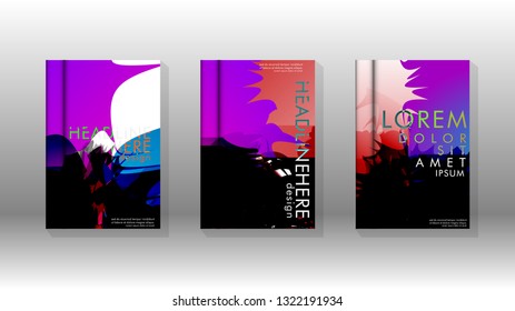 Vector design of background cover with colorful abstract spray patterns. Color mixture.