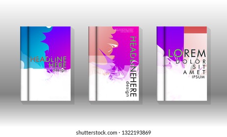 Vector design of background cover with colorful abstract spray patterns. Color mixture.