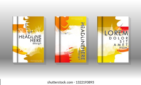 Vector design of background cover with colorful abstract spray patterns. Color mixture.