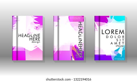 Vector design of background cover with colorful abstract spray patterns. Color mixture.