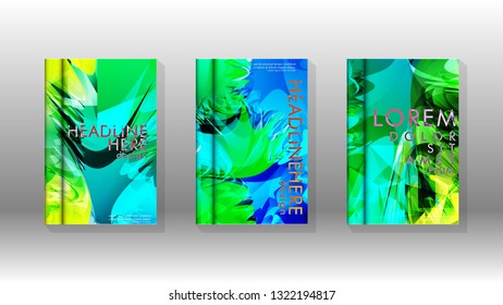 Vector design of background cover with colorful abstract spray patterns. Color mixture.