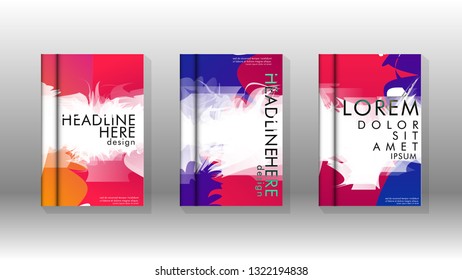 Vector design of background cover with colorful abstract spray patterns. Color mixture.