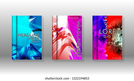 Vector design of background cover with colorful abstract spray patterns. Color mixture.